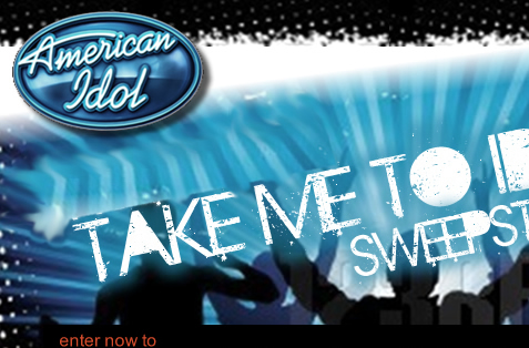American Idol + Samsung contest landing page